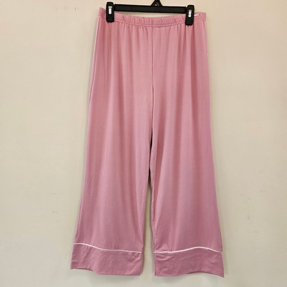 Nine West Lounge Pants Cropped Pastel Pink Women Size Medium